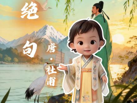 少儿古诗解析《绝句》 #绝句 #两个黄鹂鸣翠柳 #春天 #杜甫 #必学