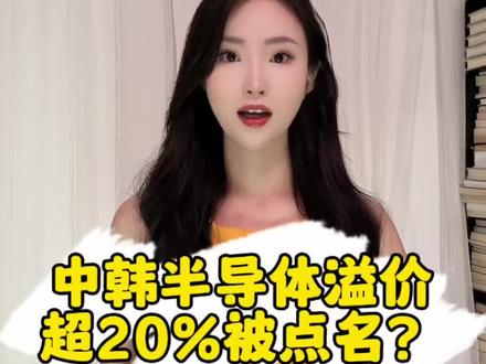 中韩半导体溢价20%被点名 #半导体 #芯片