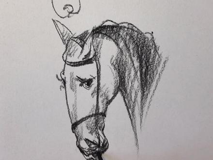 大家快来和我一起画马😄#每日一画 @抖音小助手