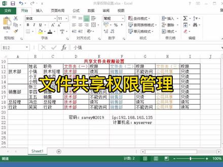 文件共享权限设置 #文件共享 #共享权限设置
