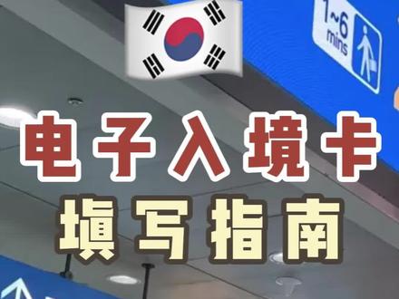 韩国电子入境卡填写攻略#入境技巧 #韩国#韩国旅游 #韩国逛街 #韩国变美