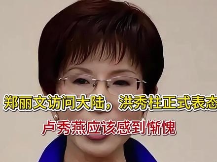 郑丽文访问大陆,洪秀柱正式表态,卢秀燕应该感到惭愧