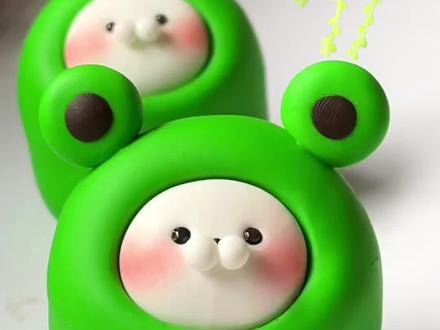 #手工 #青蛙 清爽一夏吧 wink~