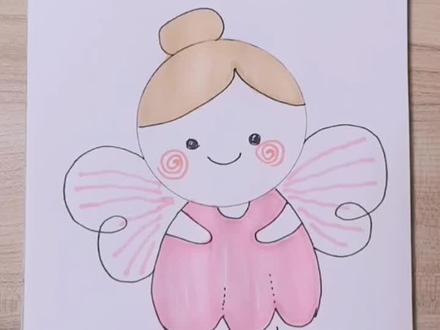 #儿童简笔画 #花仙子 每个女孩都是花儿化作的仙子🧚喜怒哀乐都美@DOU+小助手 @抖音小助手