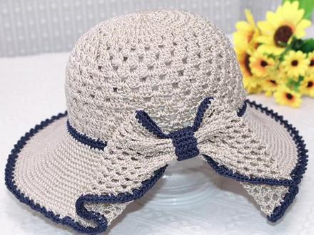 蝴蝶结夏凉帽教程第一集#手工夏凉帽钩针教程 #零基础教学