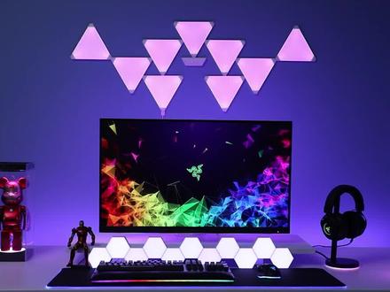 为什么说RGB才是男人的浪漫?来看这里!#雷蛇 #量子灯 #桌搭 #rgb #cololight