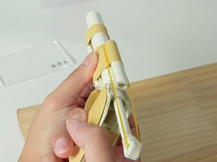 教你用纸做抛壳手枪~ #手工制作 #折纸玩具 #手工diy