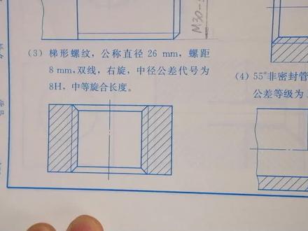 螺纹标注梯形螺纹和管螺纹(02)——机械制图习题讲解