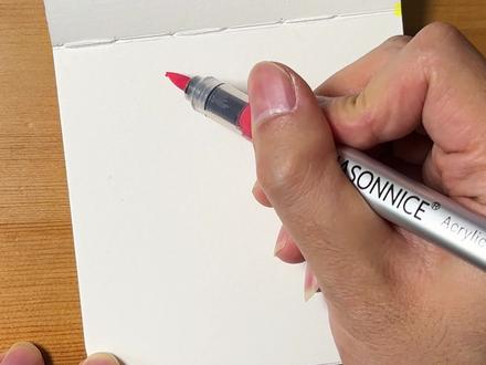 1分钟速画红双喜!手残党也能会 #绘画教程 #创意简笔画 #手绘教程 #创意画 #丙烯马克笔画画