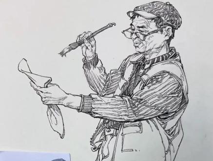 【速写核爆现场】这一笔,叫作“胆大心细”! 兄弟们!看这张画,这就是教科书级别的人物动态速写!别眨眼,每一秒都是知识点!今天咱们就透过这位大佬的笔触,把这张画的精髓给它扒下来!#美术艺考 #艺考集训 #联考美术 #线性速写 #美术生