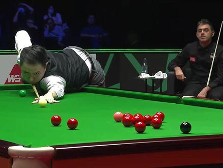 世界大奖赛,肖国栋破百开门红1-0火箭,狂轰单杆最高144分 #斯诺克世界大奖赛 #肖国栋 #奥沙利文 #huya斯诺克