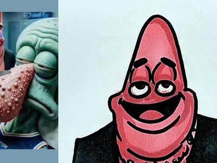 穿西装的派大星 #简笔画