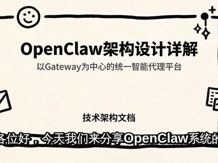 openclaw架构设计详解 #openclaw #AI编程 #AI #架构设计
