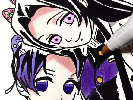 一人一句,蝴蝶姐妹晚安🦋 绘画工具:梅森尼斯一代马克笔
#蝴蝶忍 #香奈惠 #梅森尼斯一代马克笔 #鬼灭之刃 #手绘