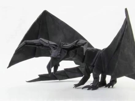 手工折纸之光与暗之龙,