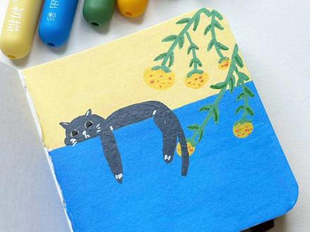 当你一不小心画出完美的橘枝下的猫咪 #丙烯马克笔 #跟着抖音学画画 #零基础学画画 #绘画教程 #手绘
笔:初描
本子:300g水彩本