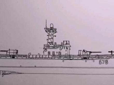 #手绘教程 0109甲型护卫舰