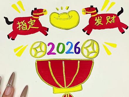 打卡学习画画的第80天,今天我们画《新年折叠画》#简笔画 #简笔画教程 #一学就会系列 #上热搜 #流量