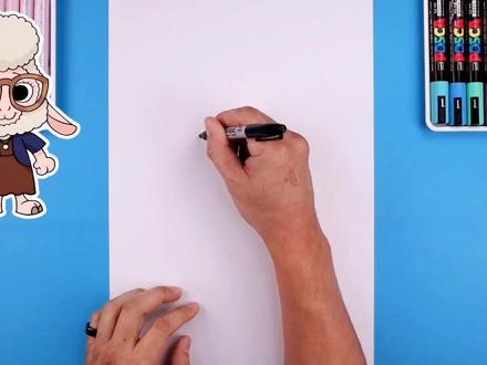 今天我们来画《疯狂动物城》中的羊副市长! #简笔画 #画画 #零基础学画画 #一起学画画