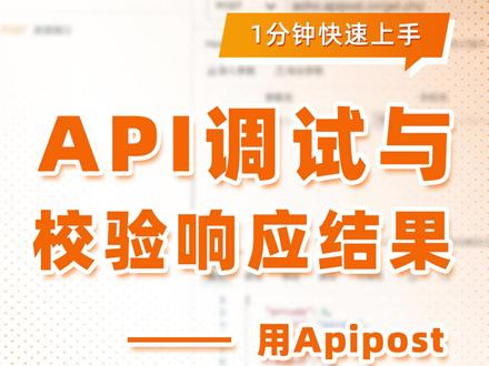Apipost全网最新实战教程:API调试与校验响应结果,一分钟上手! #程序员