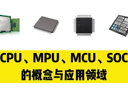 CPU、MPU、MCU、SOC的概念与应用领域#中央处理器 #微处理器 #微控制器 #片上系统 #电子元器件知识科普