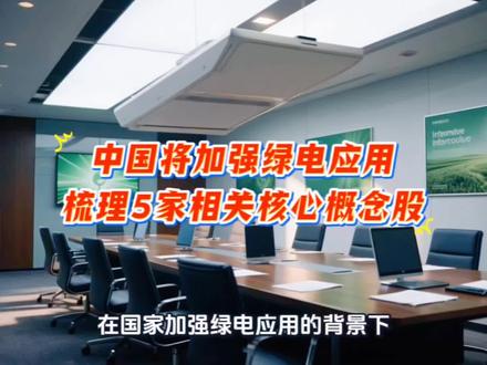 中国将加强绿电应用,梳理5家相关核心概念股#涨知识 #热点 #知识科普 #讨论 #正能量传递