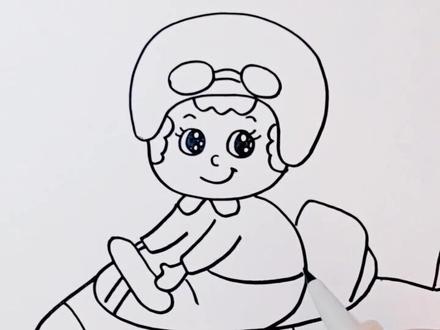 简笔画飞行员 #创作灵感 #儿童简笔画 #零基础学画画