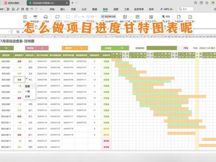 怎么做高级感项目进度甘特图看板呢 #影刀 #影刀RPA #AI自动化 #excel #甘特图