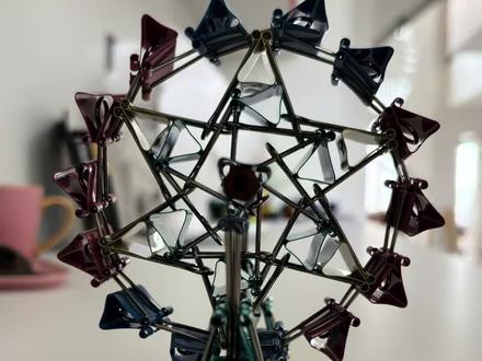 用长尾夹做摩天轮🎡,好看又好玩