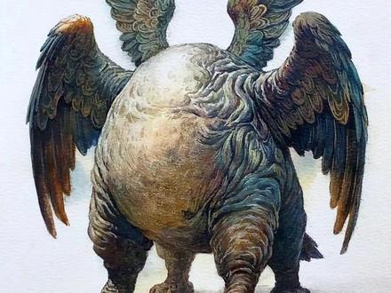 山海经-帝江水彩干货讲解 #水彩#山海经 #手绘 #青年创作者成长计划 #黄万有水彩