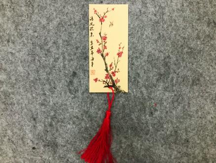 邹老师教你制作中国画书签,梅花的画法!#书签
