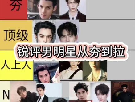 锐评男明星【颜值】从夯到拉(纯主观)#霍建华 #陈冠霖 #严屹宽 #张凌赫