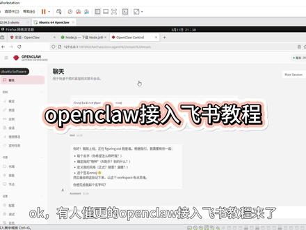 openclaw接入飞书教程 #计算机 #openclaw #飞书 #热点