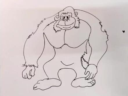 #简笔画 #简笔画教程 #兴趣爱好 大猩猩🦍