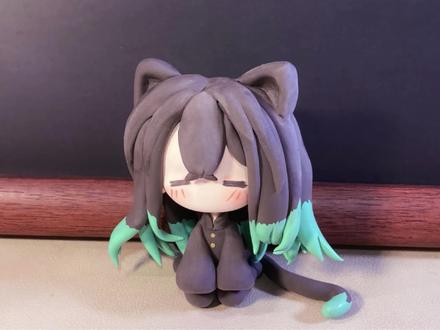 猫咪版时透无一郎?! #lulu噜撸土 #时透无一郎 #鬼灭之刃 #手工 #超轻粘土