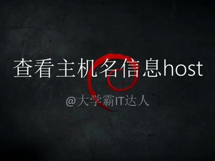 【网络配置命令合集】查看主机名信息host