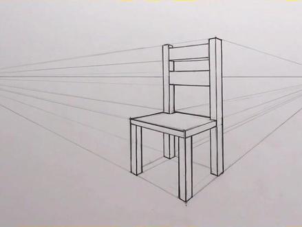 2点透视这样画凳子,这个简单吧?#画画 #手绘