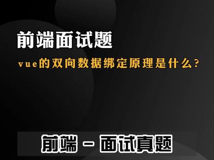 vue的双向数据绑定原理是什么?#前端 #前端面试 #程序员科普 #代码 #web前端