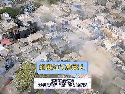 印度51℃热死人!湿球温度超标,16亿人正被“焖”进人体极限。#印度高温晒死人 #厄尔尼诺2026