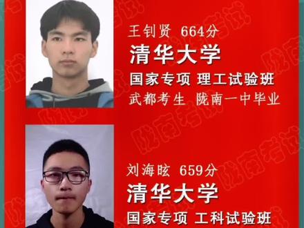 陇南12名学子被清华、北大录取!🎉🎉🎉