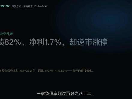 800G 交换机万卡超节点:新华三如何卡住国产算力的"联接" 紫光股份(000938.SZ):中国 ICT 与 AI 解决方案龙头,核心资产为控股子公司新华三(H3C)。本视频用 2025 年报、2026 半年报预告及公司公告数据,拆解其全栈模式、新华三行业份额、AI 算力增长逻辑、高负债高商誉结构,并给出条件性投资逻辑与三大跟踪信号。