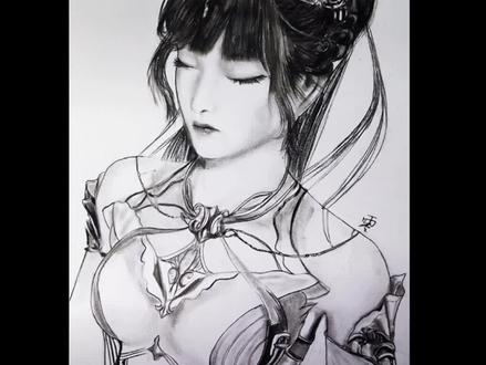 复活后的小舞 #画画 #斗罗大陆小舞 #小舞复活了 #素描画