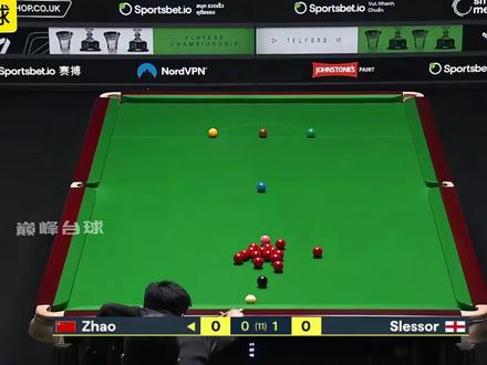 球员锦标赛8分之一决赛中,赵心童以6比5逆转斯莱瑟,惊险晋级八强!#斯诺克#赵心童#球员锦标赛