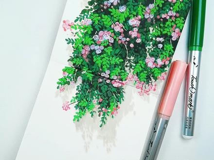 一看就会的蔷薇花墙,丙烯马克笔速涂过程
笔🖊:泰驰丙烯马克笔
本:尊爵10*10
#真实生活分享计划 #跟着抖音学画画 #画画 #手绘 #原创