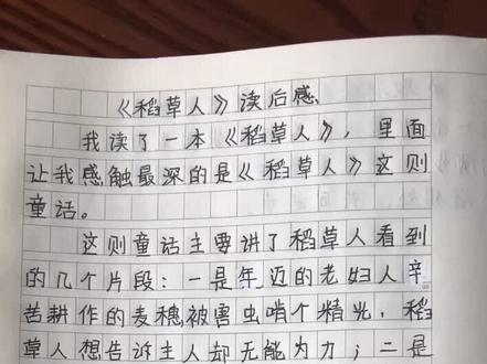 三年级必读书籍《稻草人》读后感