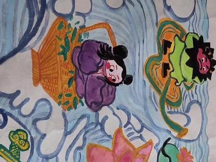 #八仙过海,各显神通#八仙过海 #绘画 #手绘 #画画 #每日一画 #艺术 #画画🎨 #画画其实很简单 #绘本故事#合作@方刚 方刚老师,看,是不是很可爱(๑• . •๑)