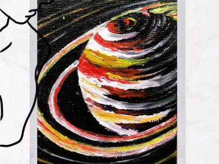 来吧!展示!挑战全网最潮小土星#画画#充能计划#美术生#美术#艺术#手绘#来吧展示 @抖音小助手@杜上火