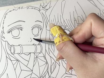 完美线稿不小心上错色了😭 所用画材⬇️
画笔🖌️鲁本斯小红
画纸📄宝虹
#鬼灭之刃 #我妻善逸 #祢豆子 #手绘 #善逸弥豆子