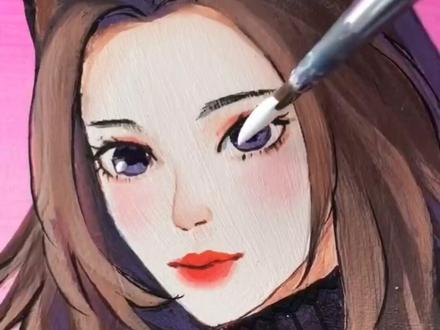 手绘猫女孩 有喜欢的吗?#画画 #动漫人物绘画