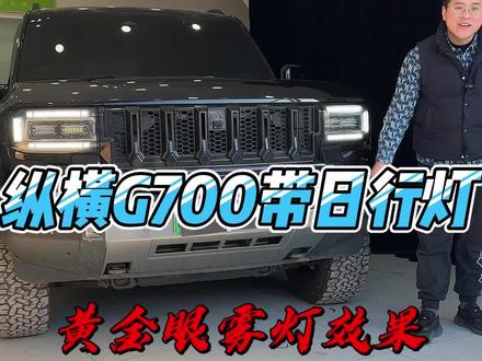 #纵横g700 纵横G700的大前脸灯光有咪咪眼的感觉,不是咪咪眼是灯有点少,如果把原车雾灯的日行灯点亮会事什么样的感觉呢?不仅是有日行灯还有黄金眼雾灯的效果!#捷途纵横G700改装 #探路猿 #捷途改装